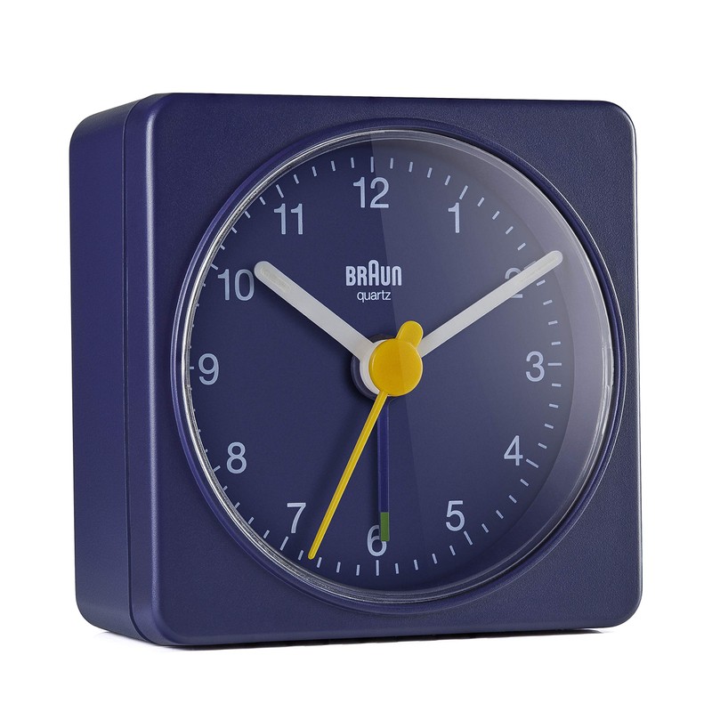 Braun Classic Travel Analogue Clock, Compact, Quiet Quartz Movement, Crescendo