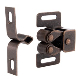 RecPro RV Cabinet Door Latch | Drawer Catch | Rubbed Bronze | Cupboard Roller Latch (5-Pack)