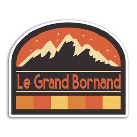 2 x 10cm Wide Le Grand Bornand Vinyl Stickers - France French Mountains Ski Travel Holiday Sticker #77387