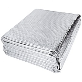 YoleShy Double Reflective Insulation 24 in X 10 FT RV Window Insulation for Summer Heat Bubble Reflective Foil Insulation Aluminum Foil Thermal Insulation Foam for Windows, Roof, RV, Car