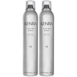 Kenra Professional Kenra Volume Spray 25 50% Super Hold Finishing & Styling Hairspray Flake-free & Fast-drying Wind & Humidity Resistance All Hair Types 10 oz (2-Pack)