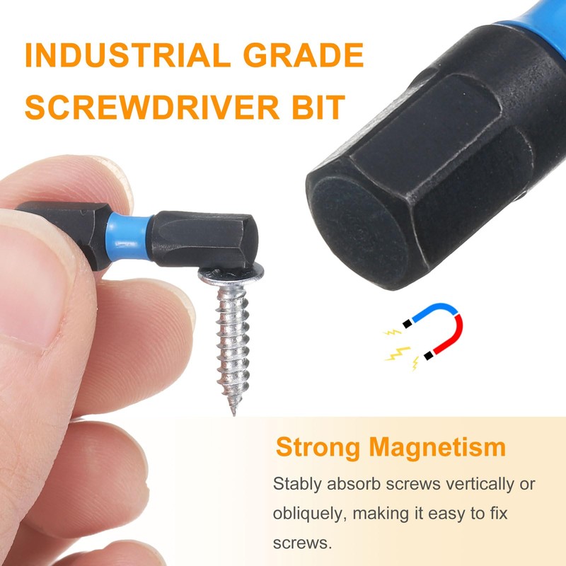 sourcing map 4pcs H7/32 SAE Hex Screwdriver Bit 1/4" Hex