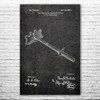 Cue Bridge Patent Print Poster (9x12) Game Room Art, Billiards
