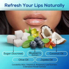 Softbeso By Sugar Lip Scrub Exfoliante Labial  Hydrating Lip Scrub with Blueberry, 0.35 oz                                                            
