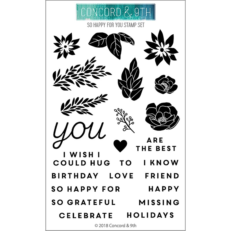 Concord & 9th 10447 Clear Stamps 4"X6"-So Happy