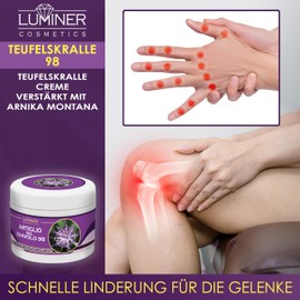 Luminer Devil's Claw Ointment 500 ml - Muscle Gel with Arnica for Muscle and Joint Massage - Natural Massage Gel, Absorbs Quickly - Made in Italy
