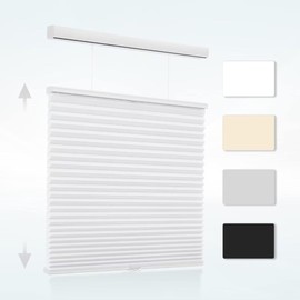 MYshade Custom Top Down Bottom Up Cellular Shades Light Filtering Up Down Window Blind Cordless Cellular Blinds & Shades Easy to Install 36" W x 36" H White