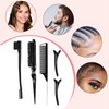 VIRAHYEM 5 Pcs Slick Back Hair Brush Set, Plastic Bristle