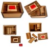 Difficult Puzzle for Adults - Hide The Red Stone Wood