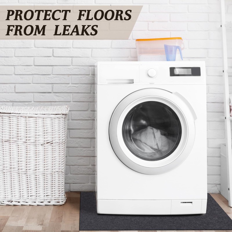 Under Washing Machine Mat, 60 x 36 Inches Absorbent Felt