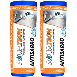 Sistema Antisarro para Tinacos de 450 a 1100 L. 12 Meses Previene formación de Sarro en Tinaco y Tuberías, 2 Cartuchos ablandador de agua para tinacos y depósitos de agua.