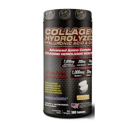COLÁGENO ÁCIDO HIALURÓNICO Y Q10 180 TABLETAS MASTICABLES VAINILLA COLLAGEN HIDROLIZED HYALURONIC ACID & Q10