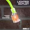IRON FORGE CABLE 15 Ft Neon Green Extension Cord -