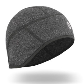 EMPIRELION Winter 6-Panel Helmet Liner Skull Cap Thermal Cycling Cap Running Beanie Hats Ears Warm Moisture Wicking (Grey Melange)