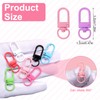 60PCS Multicolor Lobster Claw Clasps, Swivel Keychain Clip Accessories, Bulk