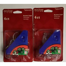 Holiday Living 2 Packages Suction Cup Hooks for Wreaths & Decorations Holds up to 3lbs New