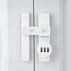 INIRET White 180 Degree Barn Door Lock,Mechanical Password Lock,Flip Latch