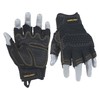 HANDLANDY Fingerless Work Gloves for Men Women, Padded, Non-Slip, Shockproof,