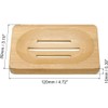 Kandid Eco-Friendly Bamboo Soap Dish with Drainage Slots - Natural