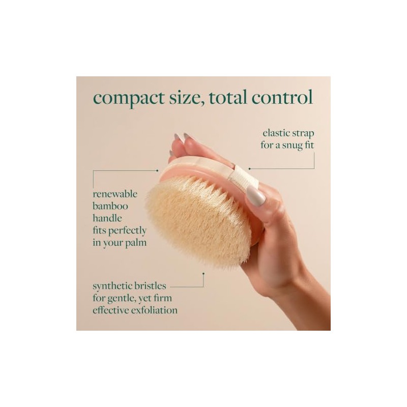 EcoTools, Dry Body Brush, Cepillo Ecológico para Exfoliar, Cepillos Corporales