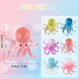 6 Pack Octopus Squishies, Slow Rising Squishies Octopu Stress Relief Stress
