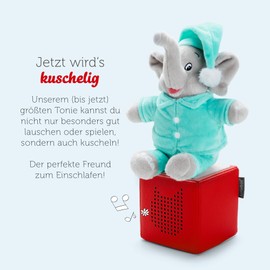 tonies Benjamin Blümchen Plush Hearing Figures for Toniebox, Goodnight Stories, Audio Play with 8 Cute Stories for Children from 3 Years, Playing Time Approx. 46 Minutes