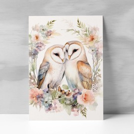 Postcard Prints - Anniversary Card For Husband Card for Anniversary Card For Wife Owl Anniversary Card For Couple Engagement Card For Couple Wedding Card