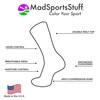 MadSportsStuff Softball Logo Crew Socks (Neon Green/Navy, Medium)