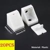 LATRAT Pack of 20 White Shelf Brackets Furniture Corner Connectors