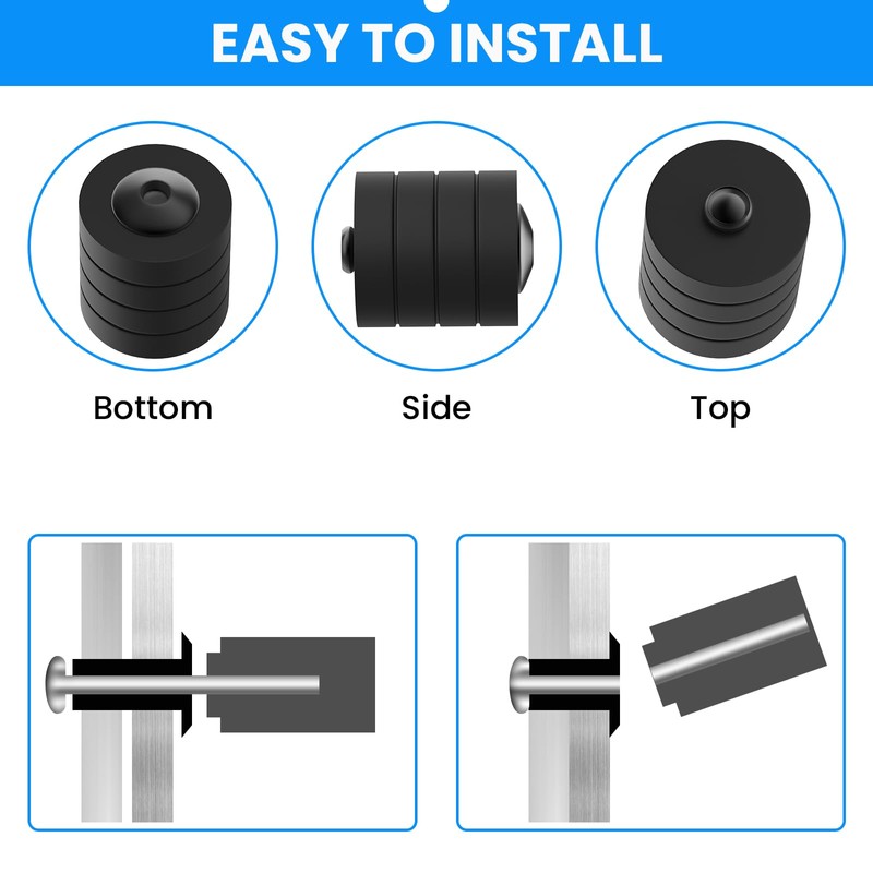 SDTC Tech 400pcs Black Pop Rivets Assortment Kit, 9 Sizes