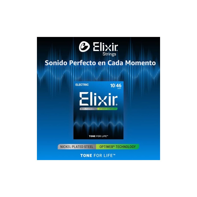 Cuerdas de guitarra eléctrica Elixir Strings con revestimiento OPTIWEB (19077)