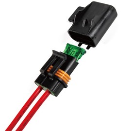 Gaoekoius Waterproof ATO/ATC Inline Blade Fuse Holder Kit -12AWG Heavy Duty Holder with 6pcs 30A Fuse for Automotive Marine Car Truck RV Circuit Protection(1pcs)