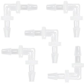 ANPTGHT 90 grados codo en L para manguera de 3/8 pulgadas, adaptador de unión para empalme de púas igual, adaptador de unión para barco, acuario, combustible, gas, aire líquido (paquete de 5)