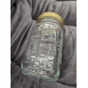 Mason Sunflower design Quart Square Glass Mason Canning Jar ~