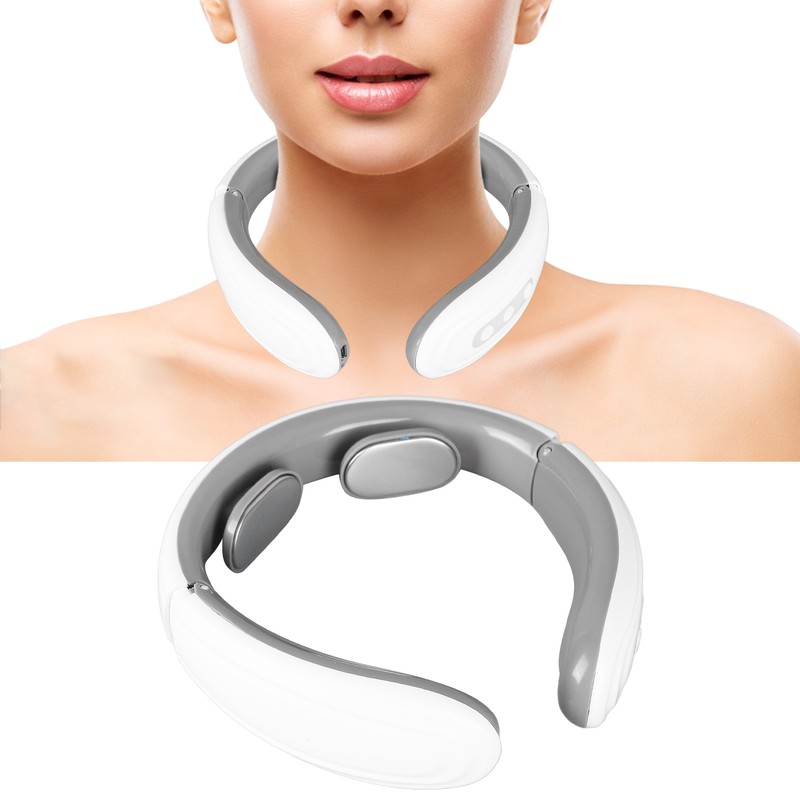 Electric Pulse Neck Massager Vibration Heat 3D Fitment Reduce Fatigue