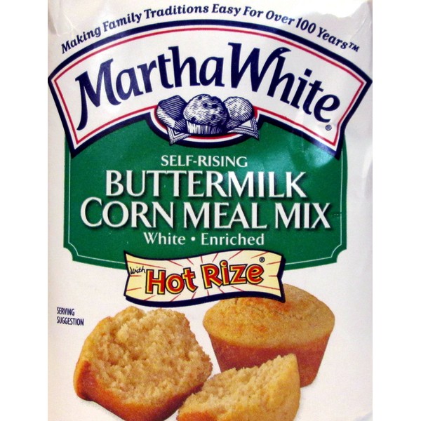 Martha White Self-Rising Buttermilk Corn Meal Mix (Pack of 2) 2 Pound Bags