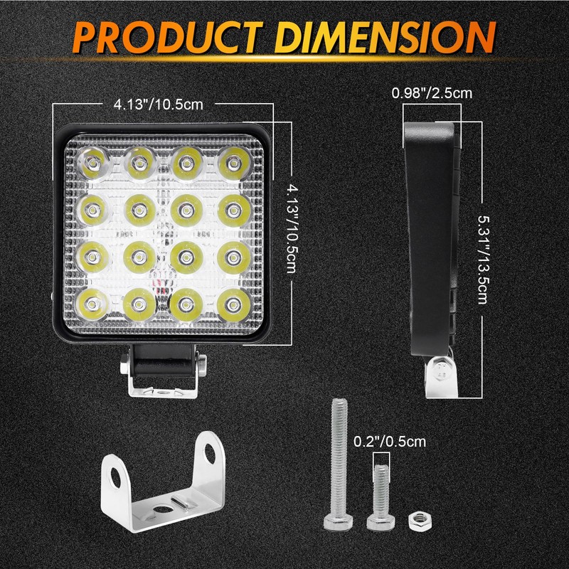 CCLIFE CushHom LED Work Light 12 V Headlight 2 x