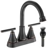 Bathroom Sink Faucet 4 Inch 2 Handle Centerset Oil Rubbed