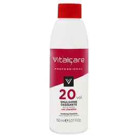 Vitalcare Oxidizing Emulsion, 20 Volumes, Extra Gentle Hair Oxidant with Keratin, Colour Revive, Compatible with Colouring Creams, 150 ml