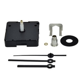 Efco Quarz-Uhrwerk + Zeiger für Zifferblatt bis 13 mm 1 STK. / 8 Teile, Metall, Schwarz, 41 x 41 x 3.8 cm