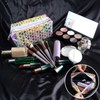 SuoSycorax Rainbow Holographic Heart Pattern Makeup Bag TPU Clear Cosmetic