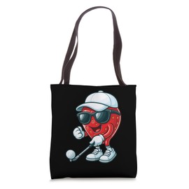 Strawberry Golfing Golfer Tote Bag