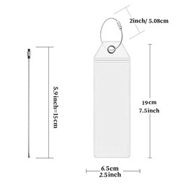 Cruise Luggage Tag Holder, 6Pack Clear Waterproof Cruise Luggage Tags for Royal Caribbean and Celebrity Ships, Cruise Essential Travel Accessories