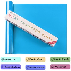 Nanaplums Plotter Film Textile, 30.5 cm x 4 m Transfer Film Plotter Flex Film for Cricut and Silhouette Cameo, Used in Textiles Transfer Film for Iron-On DIY T-Shirt, Fabrics (Ice Blue)