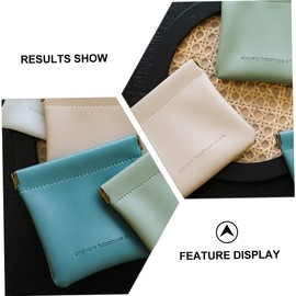 Gatuida 2pcs Pu Earphone Storage Pouch Practical Organizer for Earphones Data Cables and USB Cords Random Colors Companion