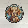 Image Industry Vizsla Stained Glass Effect Suncatcher - Garden Gift