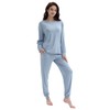 Joyaria Bamboo Viscose Pajamas for Women Long Sleeve Jogger Pjs
