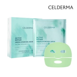 Celderma [Celderma] Active Repair Green Hydrogel Mask (Pack of 4) / [셀더마] 액티브 리페어 그린 하이드로겔 마스크(4매입)