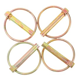 ABOOFAN 4pcs Spring Lock Pin Spring-Loaded Lynch Pin Durable Lynch Pin for Mowers Machine Accessories Load Stop Pin Farm Tractors Lynch Pin Farm Machine Parts Carbon Steel Golden