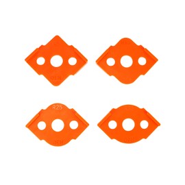 QWORK® 8 Pieces Milling Template Router Milling Template Worktop R5 R10 R15 R20 R25 R30 R35 R40 Radius Jig Router Templates for Engraving Machine, Hand Edge Trimmer and Woodworking Tool